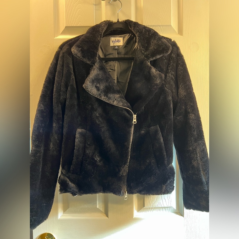 Black Faux Fur Jacket
